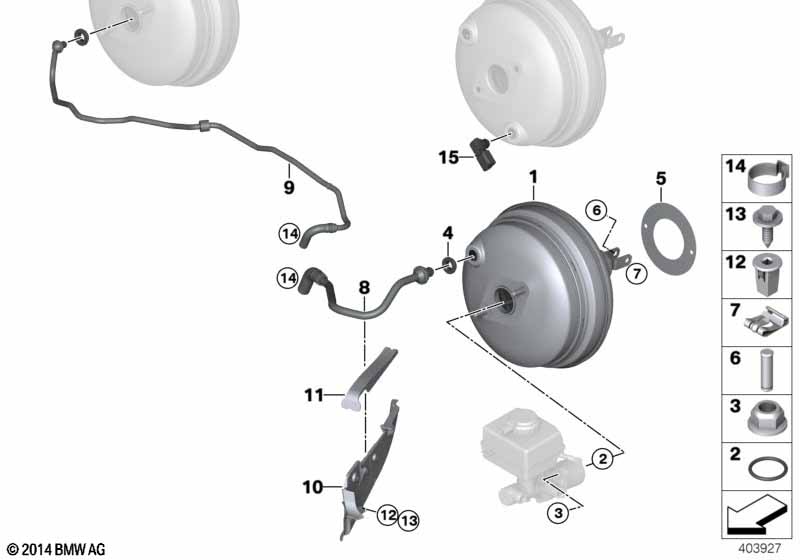 Power brake unit depression
