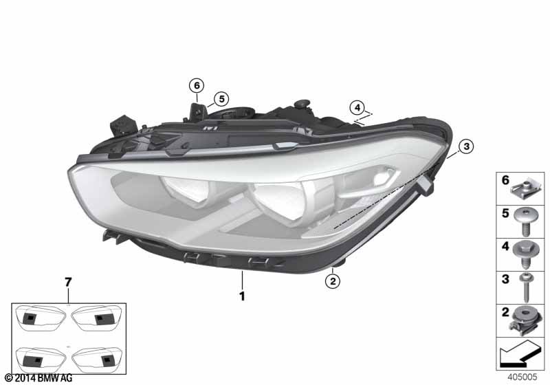 Genuine BMW 63117414147 Headlight, Led, Ahl, Left | ML Performance UK Car Parts