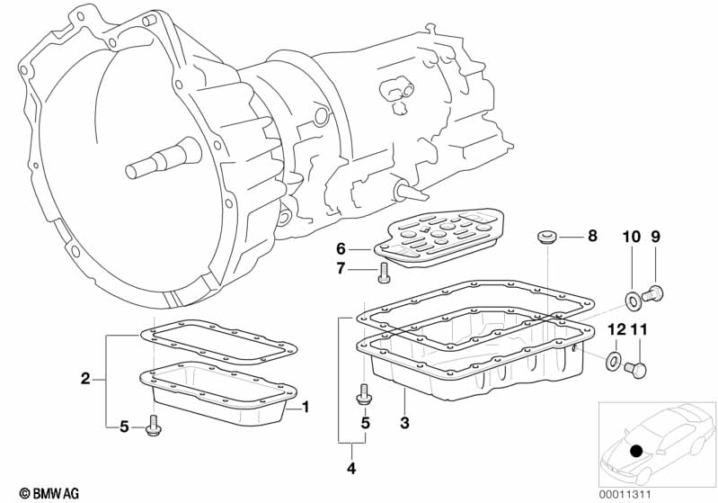 A4S 270R/310R oil pan/oil strainer