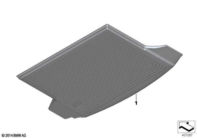 Fitted luggage compartment mat