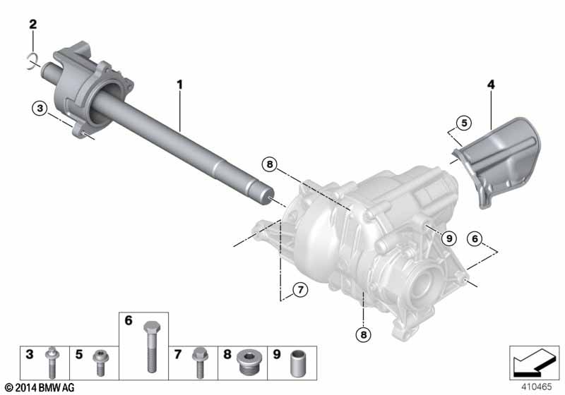 Genuine BMW 31607646906 F48 Intermediate Shaft With Support Tube (Inc. Cooper SD ALL4, X2 18dX & JCW ALL4) | ML Performance UK Car Parts
