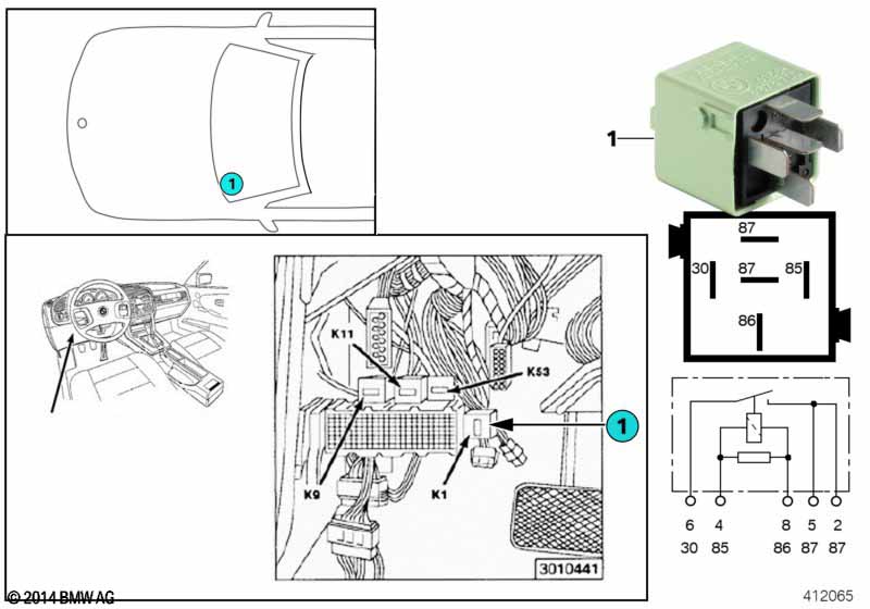 Relay, starter lockout module K1w