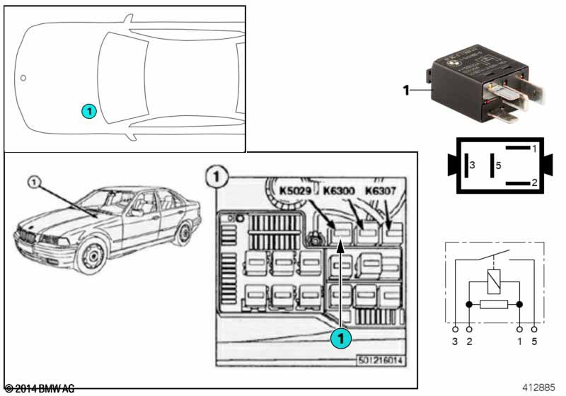 Relay for air pump K5029