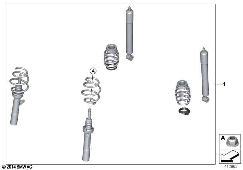 Genuine BMW 33502361197 Jcw Coil-Over Suspension 