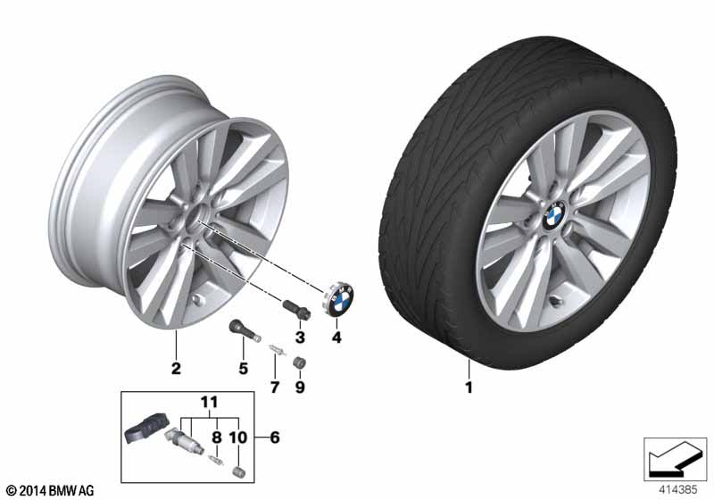 BMW jante AL rayons en étoile 655 -17''
