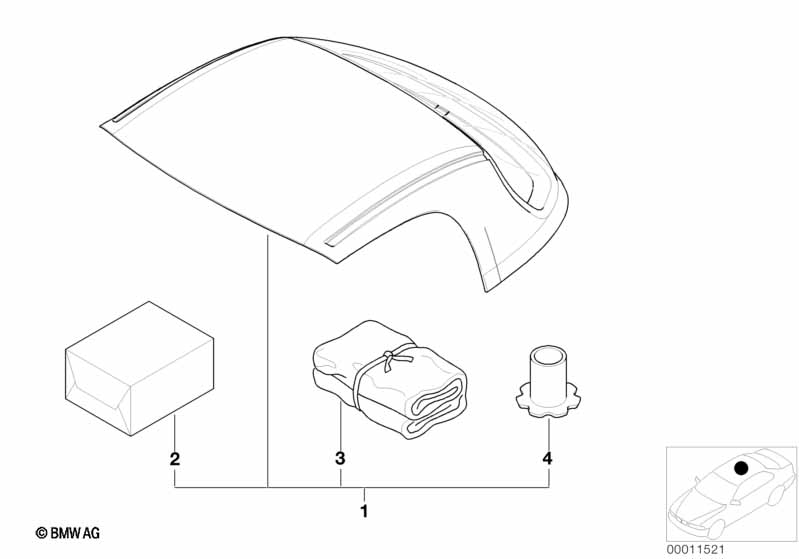 Genuine BMW 61108400220 E36 Adapter Tubing F Hardtop Support (Inc. Z3) | ML Performance UK Car Parts