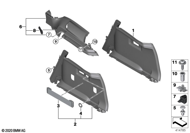 Genuine BMW 51477346574 Belt Clip, Right (Inc. i3s 120Ah, i3 94Ah Rex & i3 60Ah Rex) | ML Performance UK Car Parts