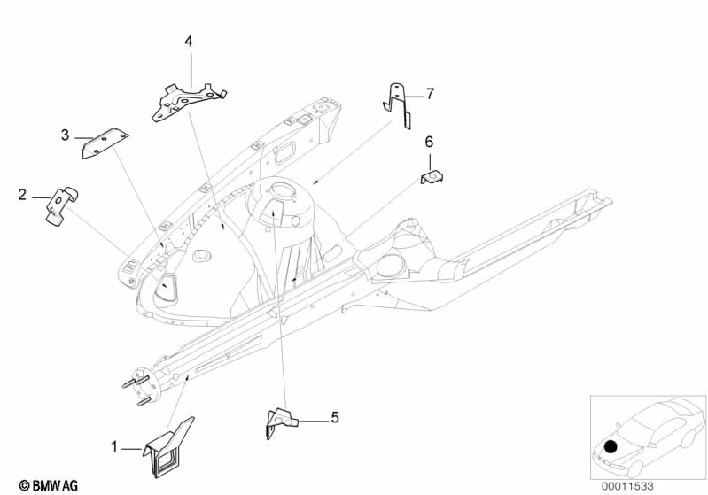 Front body bracket right
