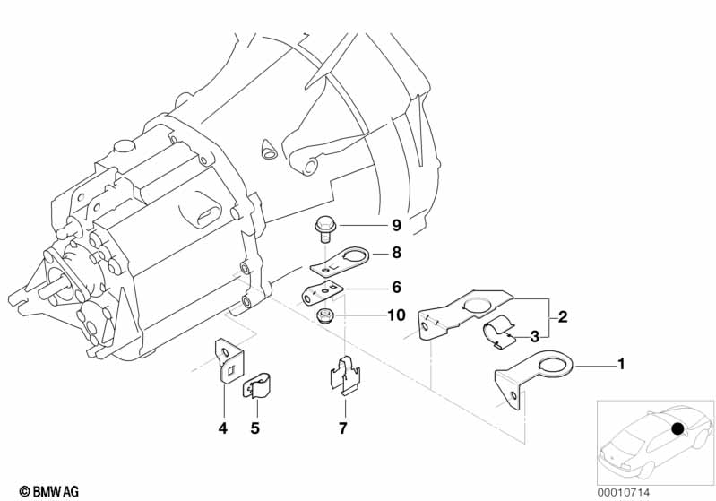 Gearbox parts - oxygen sensor holder