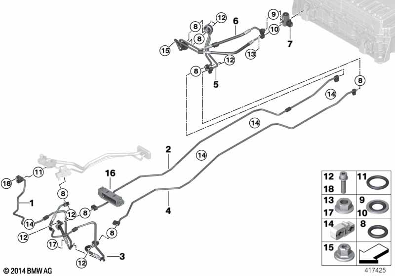 Genuine BMW 64509252999 F15 Pressure Pipe, Rear (Inc. X5 40eX) | Duco Car Parts UK Car Parts