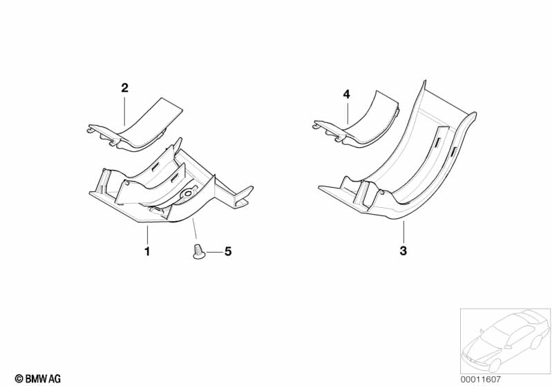 Genuine BMW 61138364790 E39 Covering For Right Cable Guide (Inc. 525i, 540i & 523i) | Duco Car Parts UK Car Parts