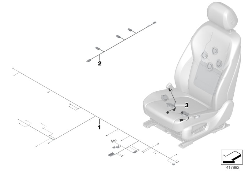 Genuine BMW 61129365002 F15 F16 Wiring Set Seat Left (Inc. X5 30dX, X6 50iX & X5 40dX) | Duco Car Parts UK Car Parts