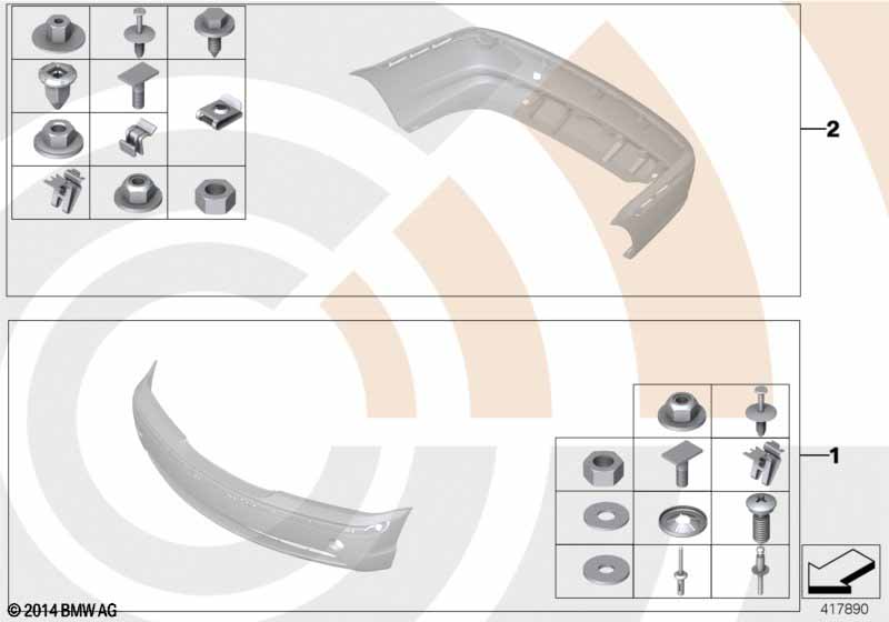 Installation kit, bumper