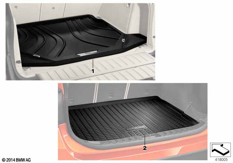 Fitted luggage compartment mat