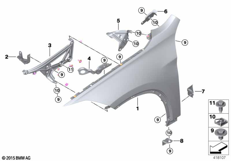 Genuine BMW 41007484211 F39 Side Panel, Front Left (Inc. X2 28i, X2 20iX & X2 18dX) | ML Performance UK Car Parts