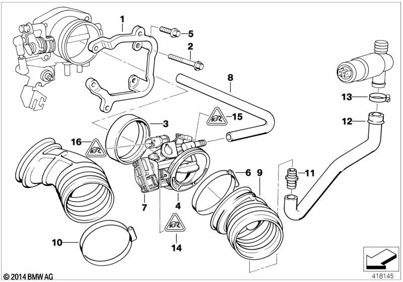 Genuine BMW 13541703786 E36 E34 Hose ASC+T (Inc. 525ix, 325i & 325is) | ML Performance UK Car Parts