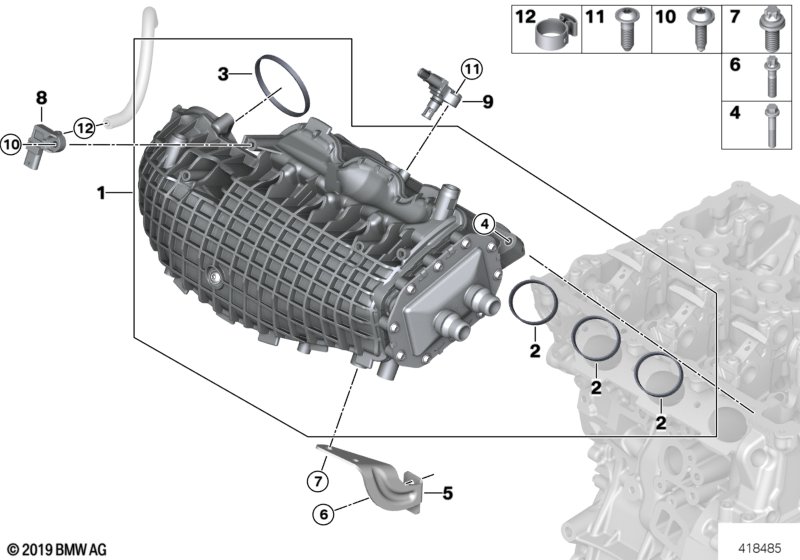 Genuine BMW 11618604839 Intake Manifold Support (Inc. i8) | ML Performance UK Car Parts