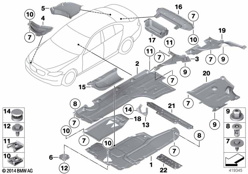 Genuine BMW 51757312832 F10 F06 Covering Tank, Right (Inc. 530i, 535d & 640dX) | ML Performance EU Car Parts