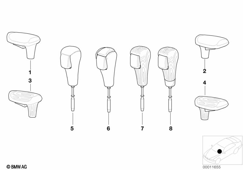 Selector lever handles / covers