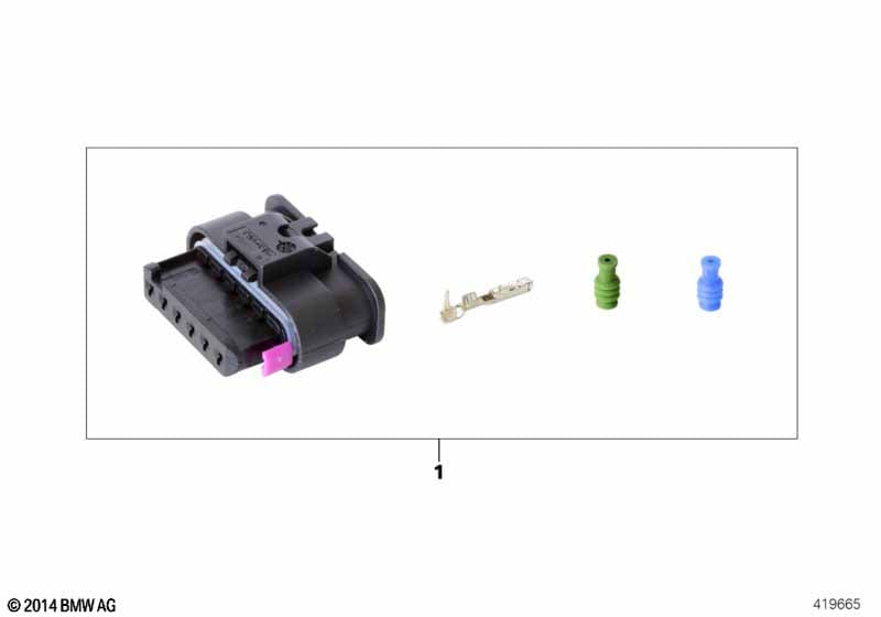 Rep. kit for socket housing, 6-pin