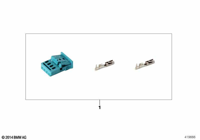 Repair kit for socket housing, 4-pin