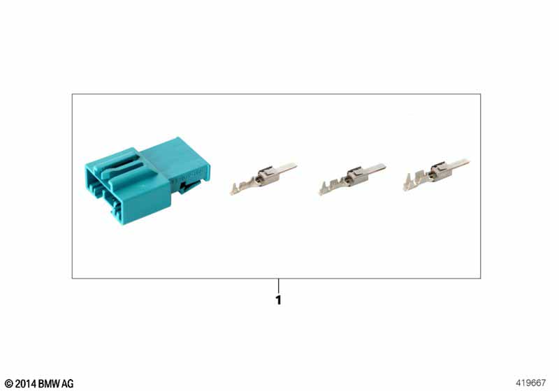 Repair kit for socket housing, 4-pin