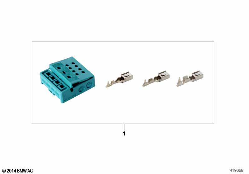 Repair kit for socket housing, 4-pin