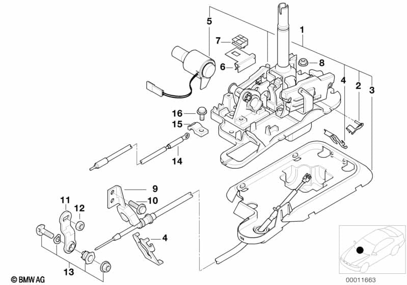 Autom.transmiss.steptronic shift parts