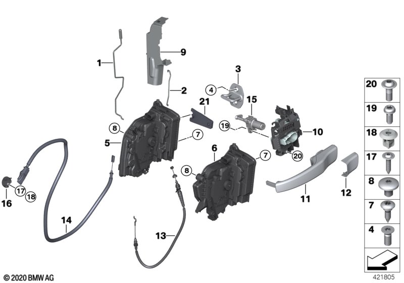 Genuine BMW 51417337640 Cover Door Opener CARUMGRAU (Inc. i3) | ML Performance UK Car Parts
