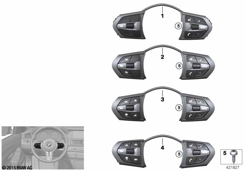Switch,st. wheel, multifunction M-Sport