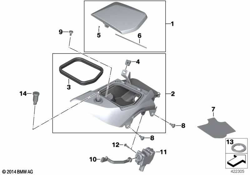 Storage compartment, right