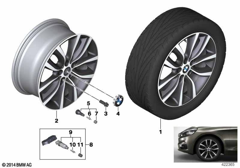 BMW LA wheel V-Spoke 485 - 18''