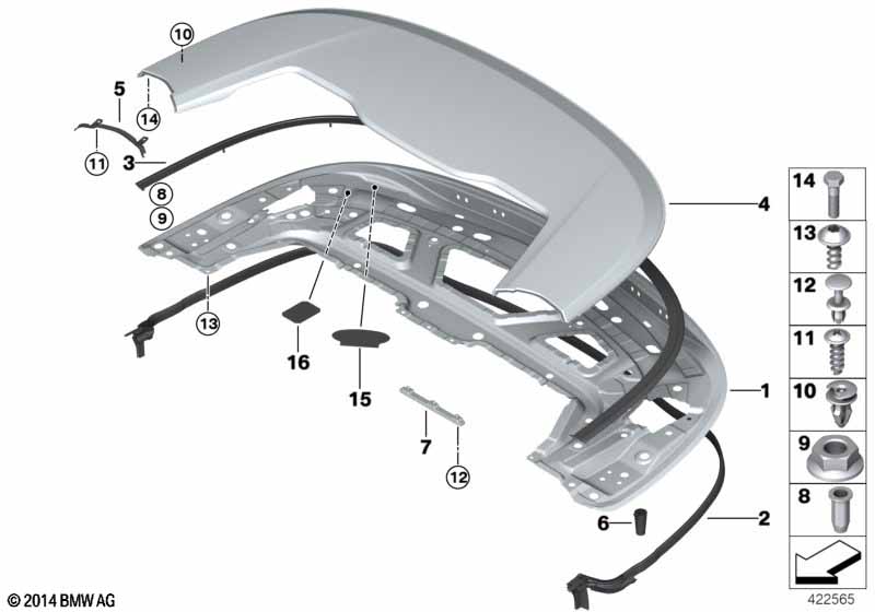 Genuine BMW 51177168617 E88 Cover, Folding Top Flap, Left (Inc. 123d, 135i & 125i) | ML Performance EU Car Parts