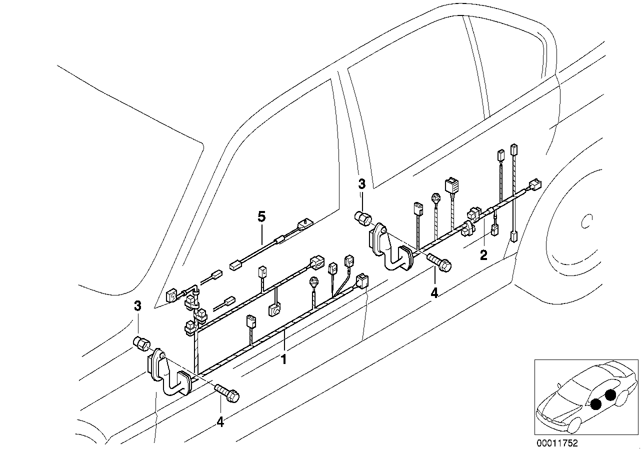 Genuine BMW 61126913395 E39 Wiring Rear (Inc. 540iP, 528i & 525i) | Duco Car Parts UK Car Parts