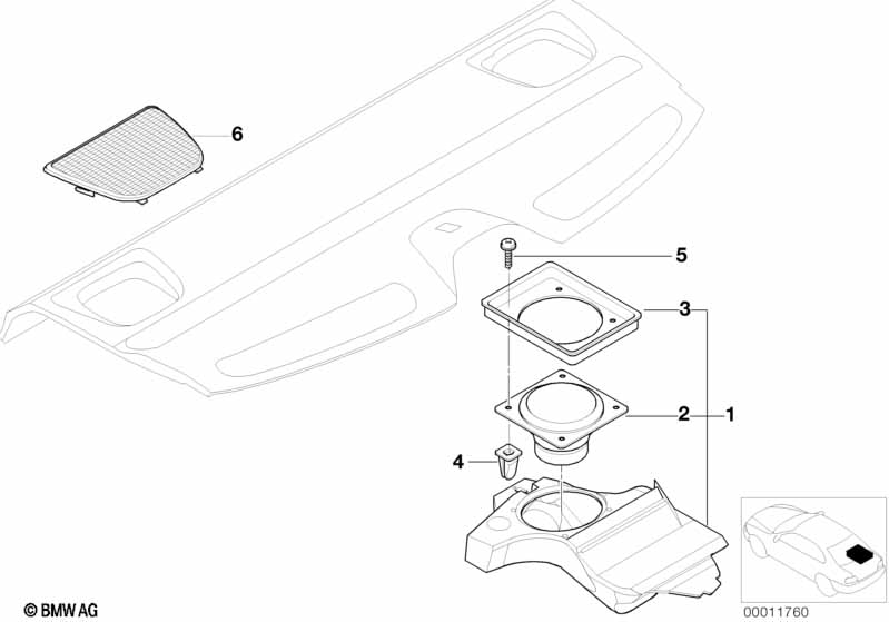 Single parts f package shelf stereo syst