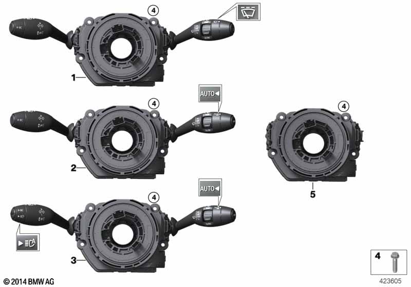 Switch unit steering column