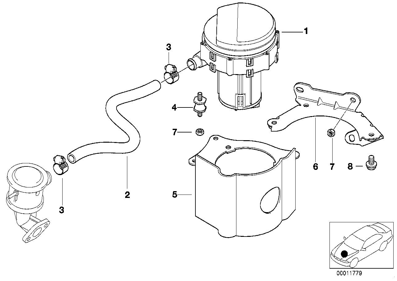 Genuine BMW 11721715273 E46 Holder (Inc. 325i, 330Ci & 323Ci) | ML Performance UK Car Parts