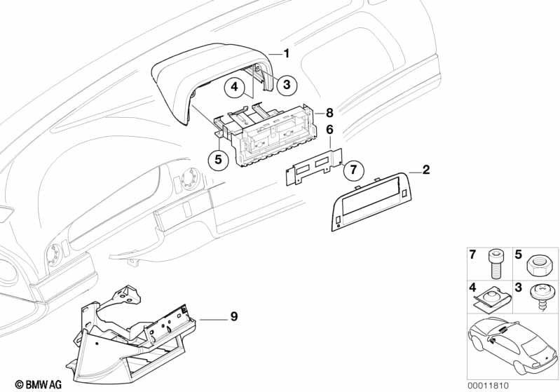 Taximeter mounting parts