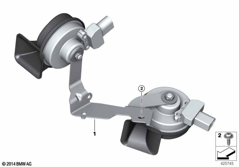 Air horns with bracket