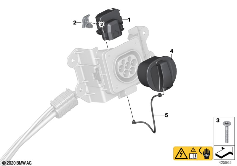 Genuine BMW 61139334722 I15 Cover For Charge Socket (Inc. i3 60Ah Rex, i3s 120Ah & i8) | Duco Car Parts UK Car Parts