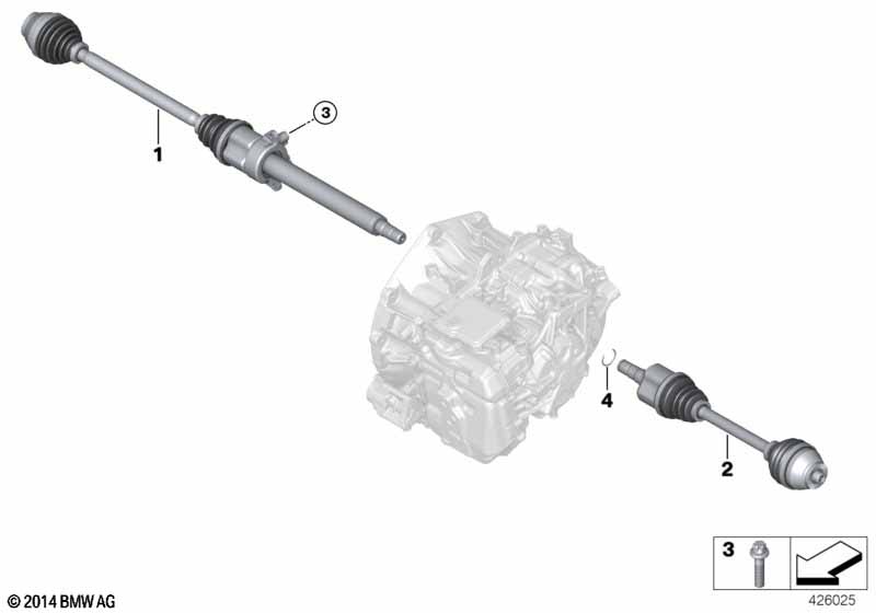 Genuine BMW 33208611321 Output Shaft, Rear Left (Inc. i8) | ML Performance EU Car Parts