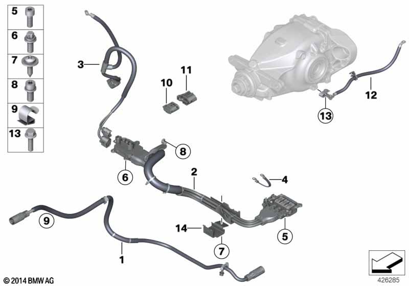 Genuine BMW 12437644941 F30 High-Voltage Cable Eme - Electric Motor HYBRID (Inc. Hybrid 3) | ML Performance UK Car Parts