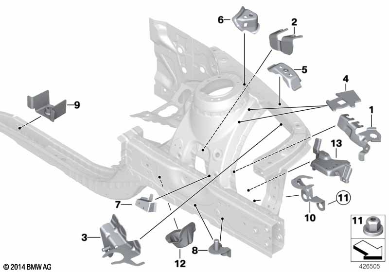Front body bracket left