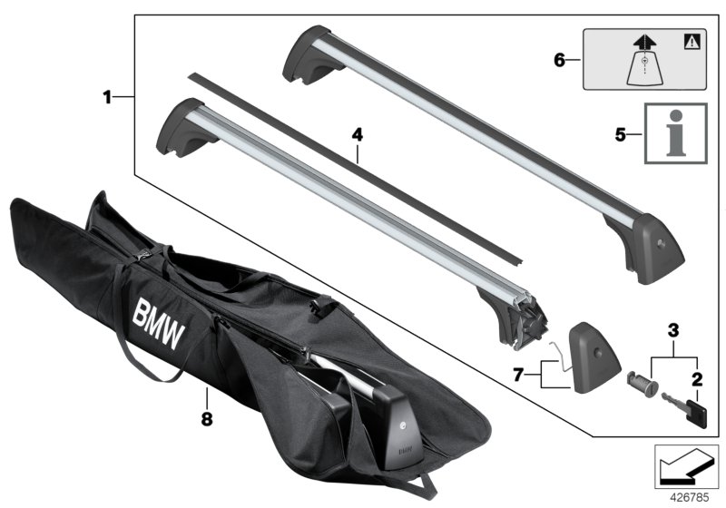 Genuine BMW 82712350126 F48 F48 Railing Carrier F48/F49 (Inc. X1 18d, X1 25iX & X1 20i) | ML Performance UK Car Parts