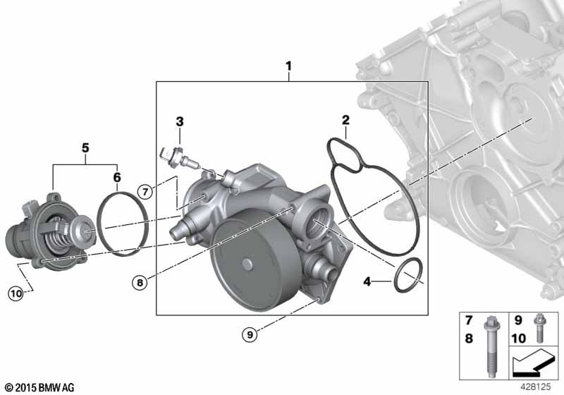 Cooling system - coolant pump/thermostat