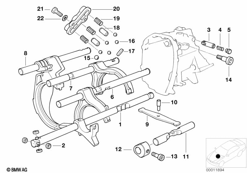 S5D...G inner gear shifting parts