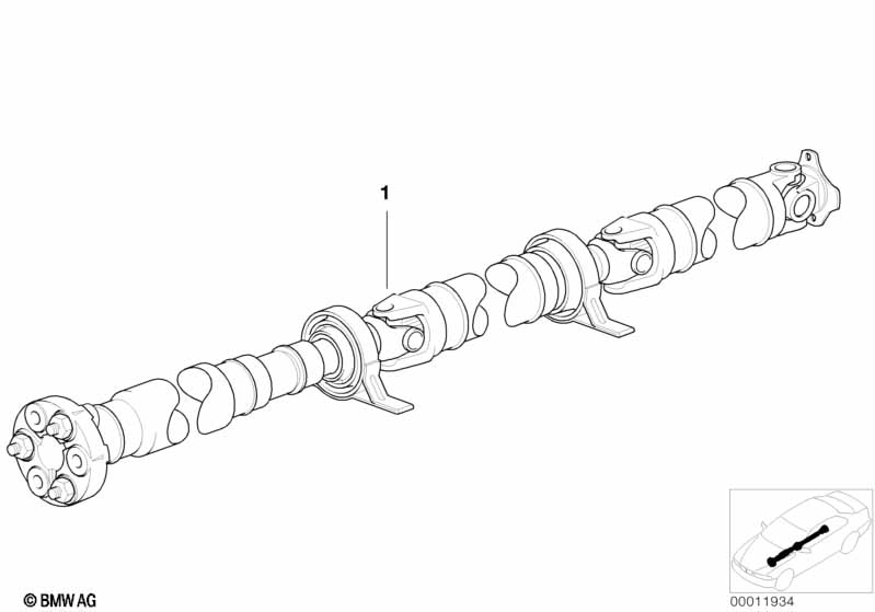 3-part universal shaft