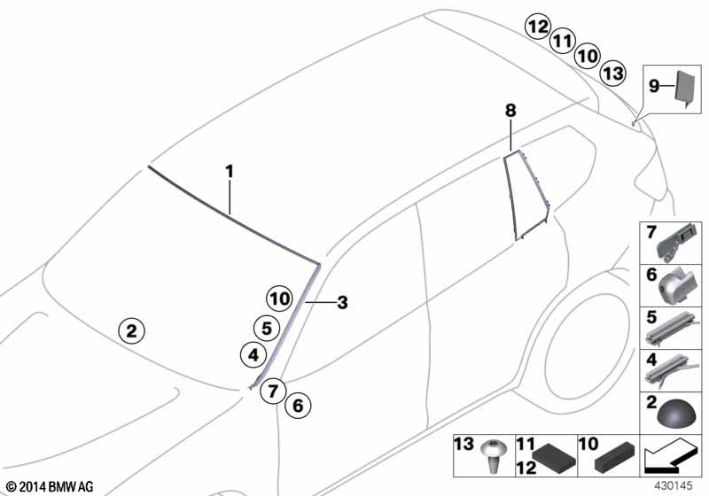 Window mounting parts