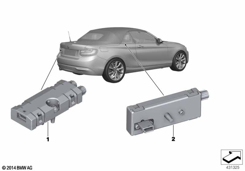 Components, antenna amplifier