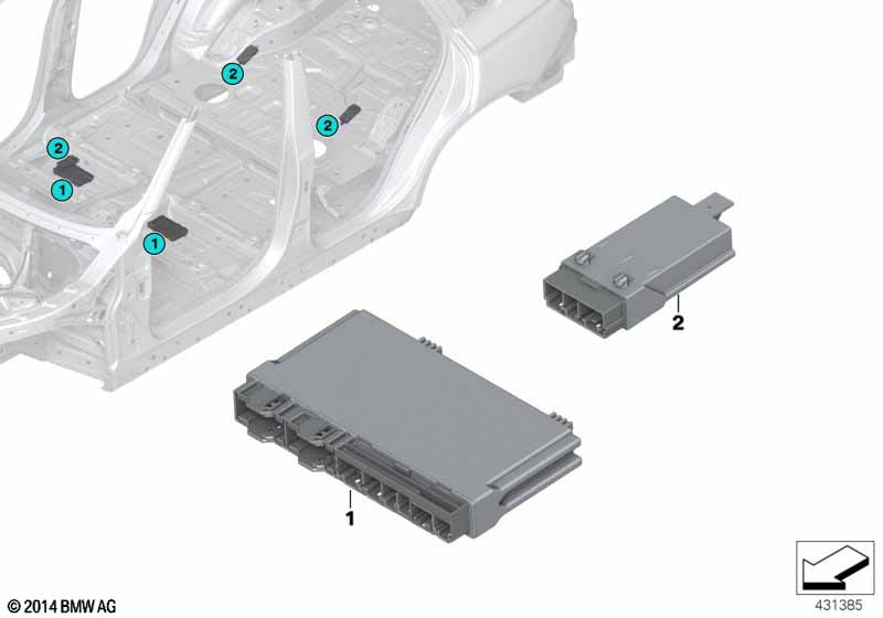 Genuine BMW 61359459684 F15 F16 Seat Module (Inc. X5) | Duco Car Parts UK Car Parts